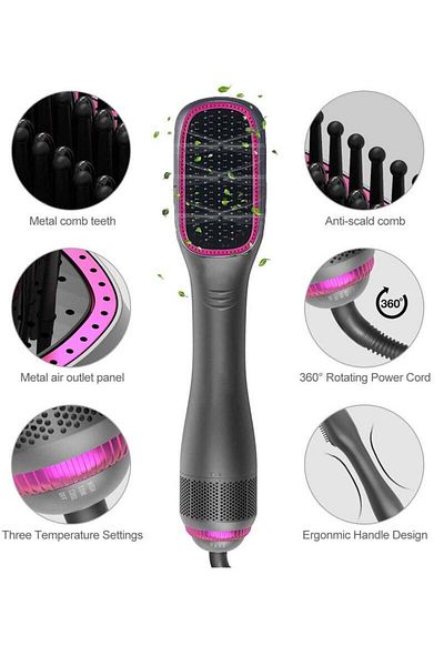 COOYA Professional Steam And Infrared Hair Dryer Grey