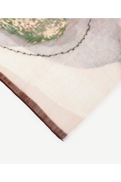Yargıcı Silk Blended and Embroidered Shawl