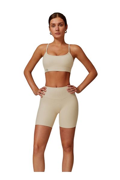 KAWN YOGA Womens Square Neck Sports Bra