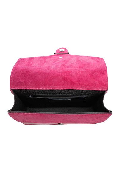 Toro Nero Geantă de damă din piele naturală fuchsia Dalia mare