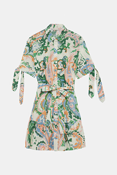 W Collection BEYAZ ÇİÇEK DESENLİ ELBİSE