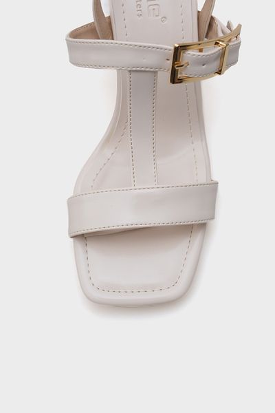 Capone Outfitters Thia Mid Heeled Single Strap Metal Buckle Women's Sandals