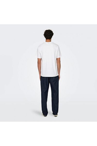 Only & Sons Onlevi Life - Reg Text SS Tee, Noos White 22028147