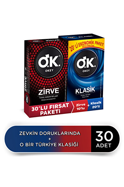 Okey Klasik 20'li & Zirve 10'lu Prezervatif