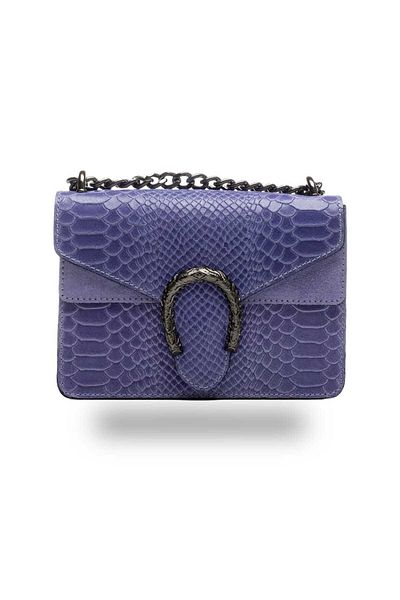 Toro Nero Geantă de damă din piele naturală violet închis, Dalia, mică