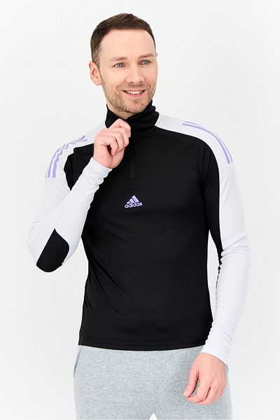 adidas Men Sportswear Fit Long Sleeve Running T-Shirt, Black