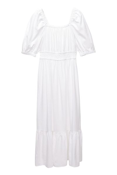 Pull & Bear Long dress with balloon sleeves