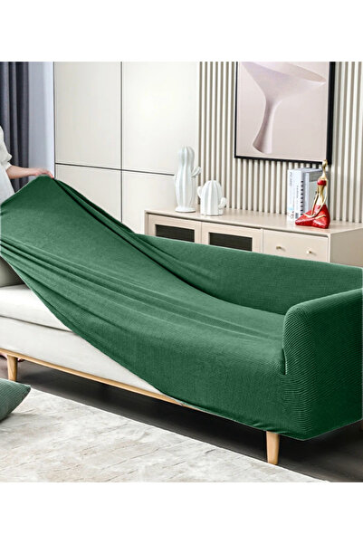 HaNemCe Likrali Streç Lastikli Esnek Yikanabilir Kare Desen Üç Kişilik Koltuk Örtüsü Koltuk Kılıfı (1ADET)