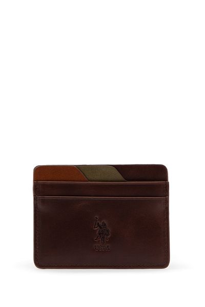 U.S. Polo Assn. Men's Brown Card Holder 50305044-Vr029