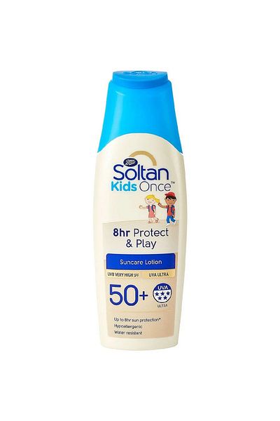 soltan Once Kids 8hr Protect & Play lotion SPF50+ 200ml