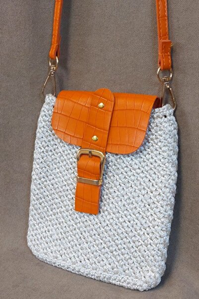 Uretti - Özlem 9422 4533 Ручна робота, шкіряна кришка, макраме, жіноча сумка через плече - бежева