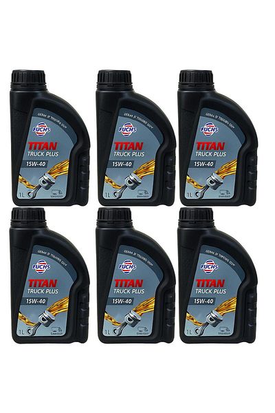 Fuchs Fuchs Titan 15w-40 Engine Oil - High Performance for Heavy Duty Diesel Engines (6 x 1L)