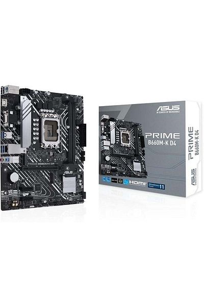 ASUS Prime B660M-K D4 Ddr4 HDMI Pcie 16X V4.0 1700P Matx