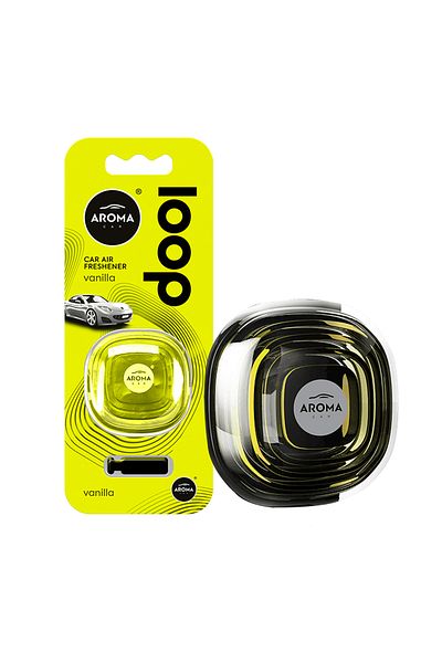 Aroma Car Loop Gel Air Freshener Vanilla Scent – Long Lasting, Vent Clip, Spill Proof, No Gas