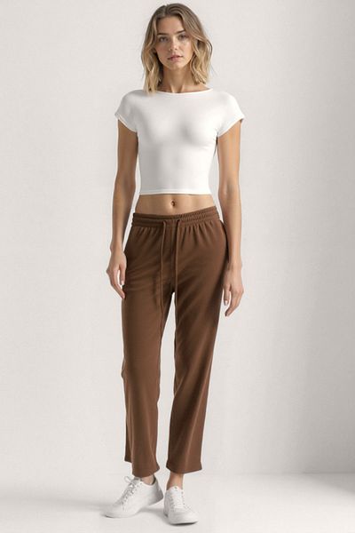 Vitrin Modal Fabric Trousers with Elastic Waist