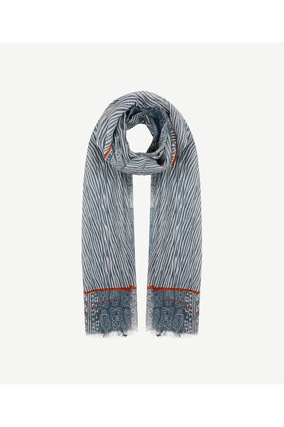 Yargıcı Silk blended patterned shawl