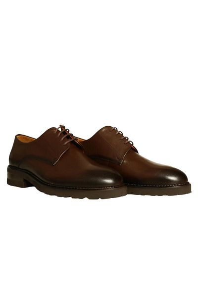 Platin Brown Leather Men's Casual Shoes