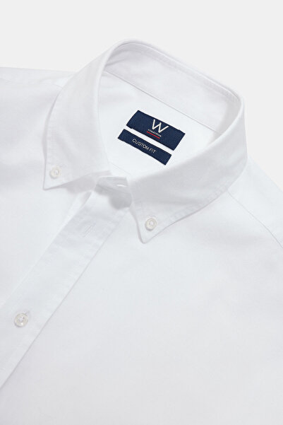 W Collection BEYAZ UZUN KOLLU GÖMLEK