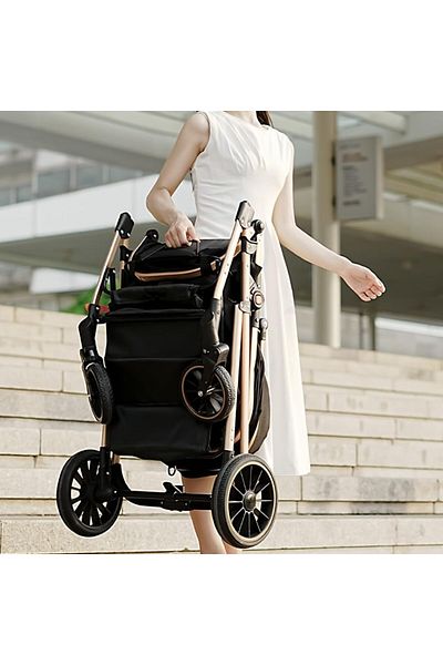 MAAS Luxury Stroller with Sleep and Sit Position Safe and Reversible Stroller for Children