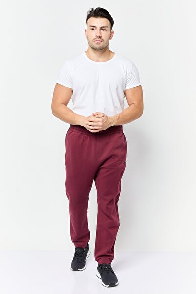 Reebok Men Sportswear Fit Brand Logo Outdoor Sweatpants, Maroon