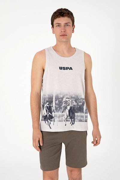 U.S. Polo Assn. Men's Regular Fit Crew Neck Light Gray T-Shirt 50300111-Vr001