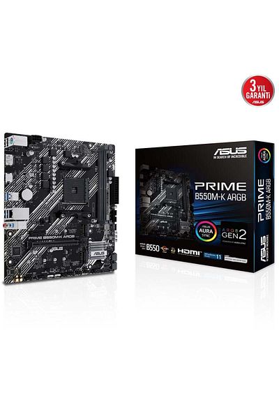 ASUS Prime B550M-K Argb Ddr4 5100Mhz Matx M.2 Amd HDMI Dp Am4