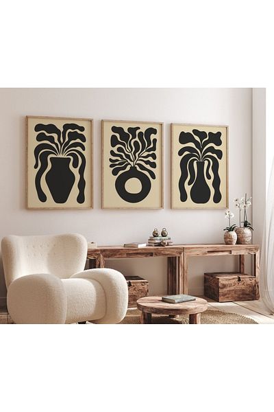 Dekorsiahome 3 Pcs Wood Frame Living Room Hall Kitchen Table Set Set3287