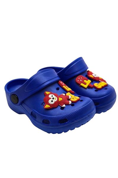 wakawakakidsstore Figured Blue Children's Slippers Booties Slippers