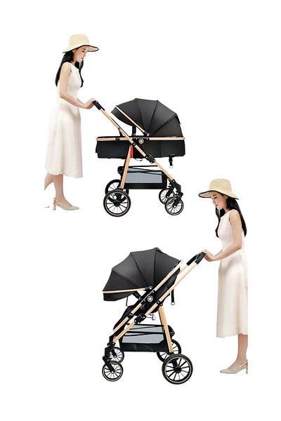 MAAS Luxury Stroller with Sleep and Sit Position Safe and Reversible Stroller for Children