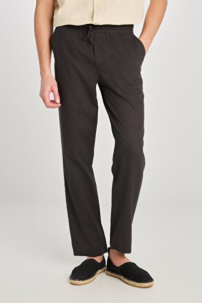Lee Linen Blended Men's Trousers with Elastic Waist L2510302003