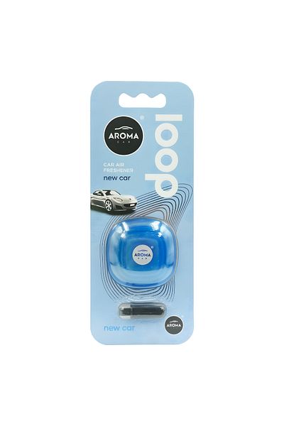 Aroma Car Loop Gel Air Freshener New Car Scent – Long Lasting, No Gas, Vent Clip, Spill Proof