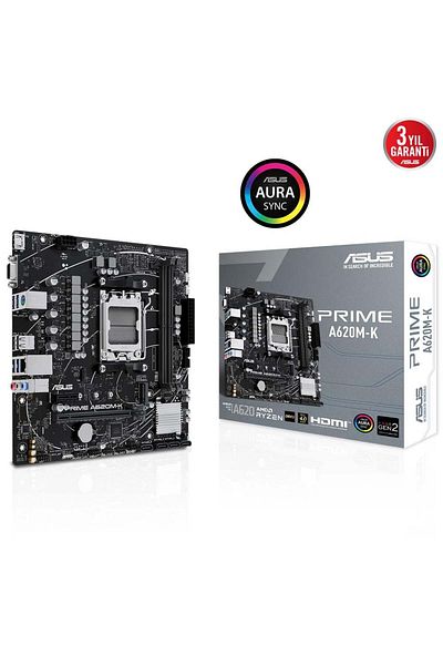 ASUS Prime A620M-K Ddr5 6400 (Oc) HDMI Vga M.2 Am5