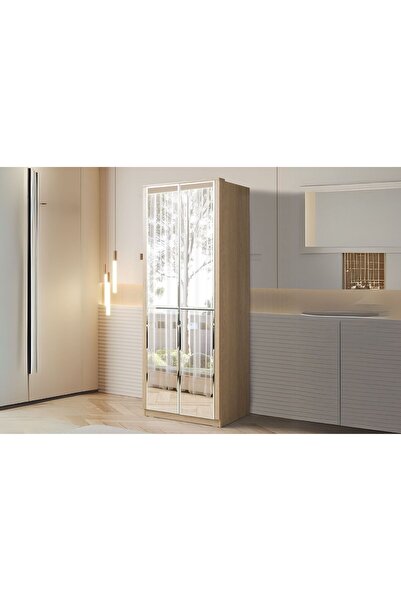 Doressa Grisa Aynalı Gardırop