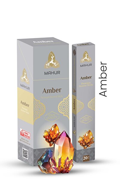 MAHUR Amber Çubuk Tütsü - 20 Adet Çubuk