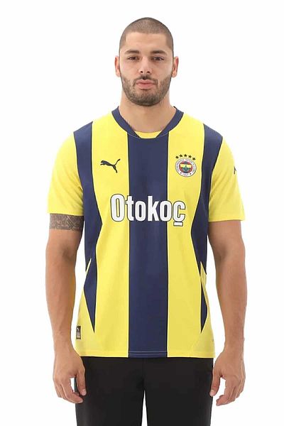 Fenerbahçe 2024/2025 New Season Men's Jersey - Barred, Yellow-Navy, 7753620 -01-2