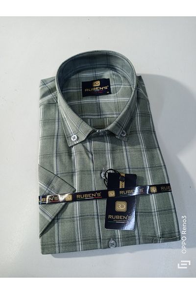 RUBENS GÖMLEK Classic Short Sleeve Single Pocket Shirt
