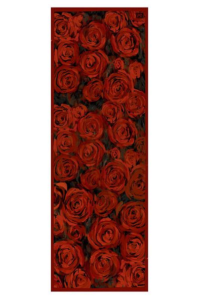 Qef Deluxe Summer Shawl Rose Claret Red