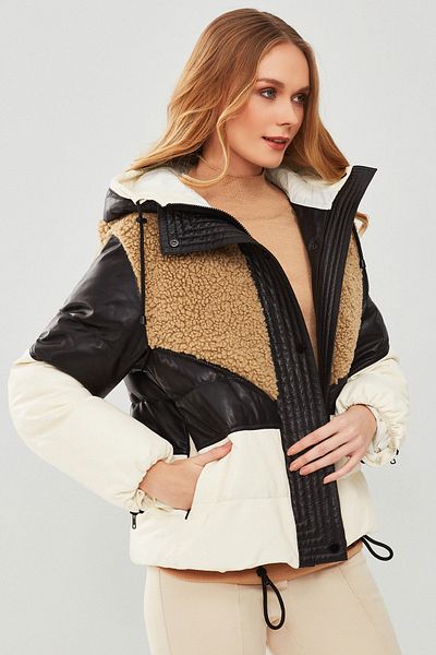 Derimod Monterosa Women's Multicolor Hooded Teddy Coat 23Wgd5149Fx