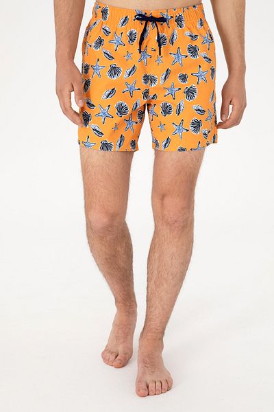U.S. Polo Assn. Men's Orange Swim Shorts 50301284-Vr051