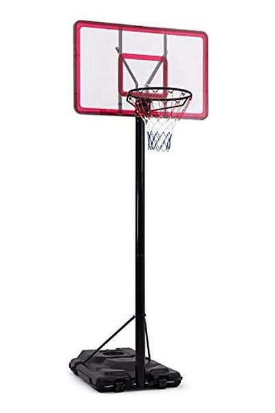 Generic Vitacelli Portable Height Adjustable Basketball Hoop Stand On Wheels, 44 Inch Backboard, Basketball