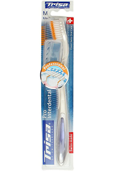 Trisa Pro Interdental Medium Toothbrush With Travel Cap