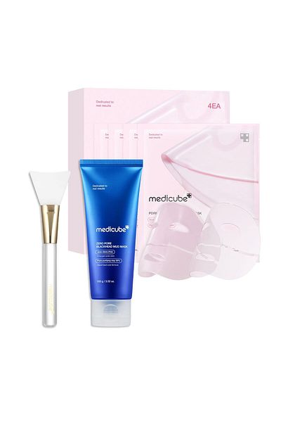 ME & ME Pore Care to Glass Glow Skin Set: PDRN Pink Collagen Mask & Zero Pore Mud Mask