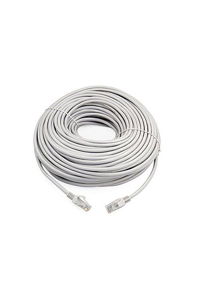 BOEM Cablu de rețea UTP, gri, Ethernet Cat 5e, lungime 30 m, conector RJ45