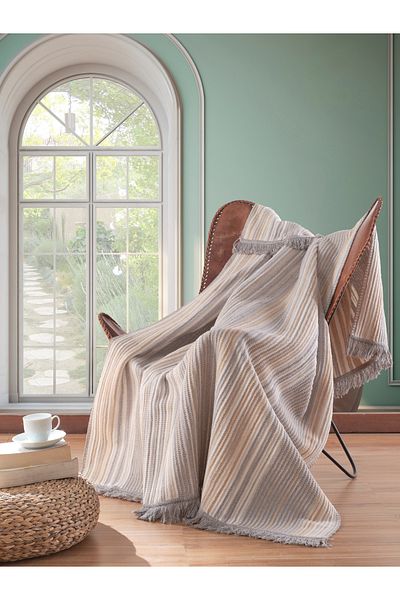 Vicuna Home Softy Cotton Tv Blanket - Gray