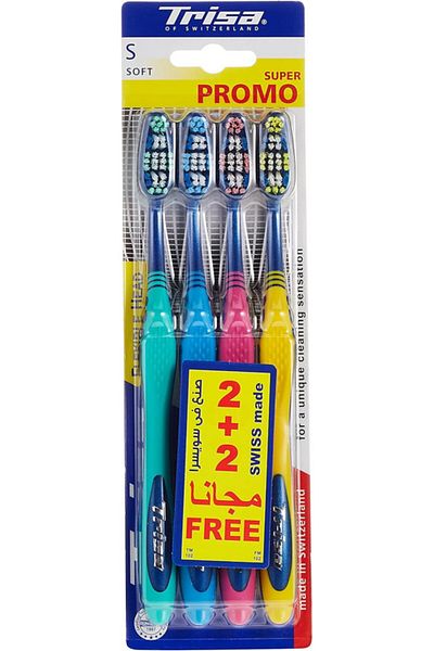 Trisa Trisa Flexhead3 Toothbrush (Pack Of 4)