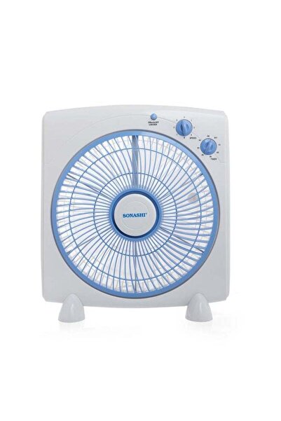 sonashi 12Inch Box Fan with 3 Speeds | Lightweight and Portable Fan with 1 Ho...