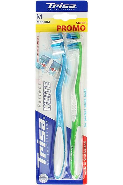 Trisa Trisa Perfect/Comfort White Medium Duo Toothbrush