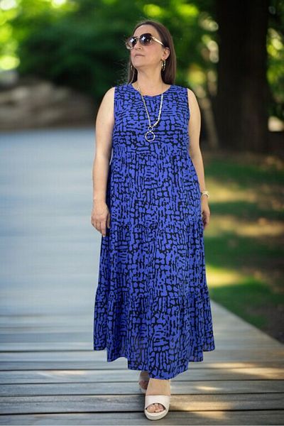 yagmurberen Japanese Sleeveless Robes with Fluffy Intermediate Length Plus Size Cotton Viscose Dress