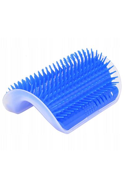zola Cat corner brush, for massage, 12.7 x 8.5 x 4.7 cm, blue