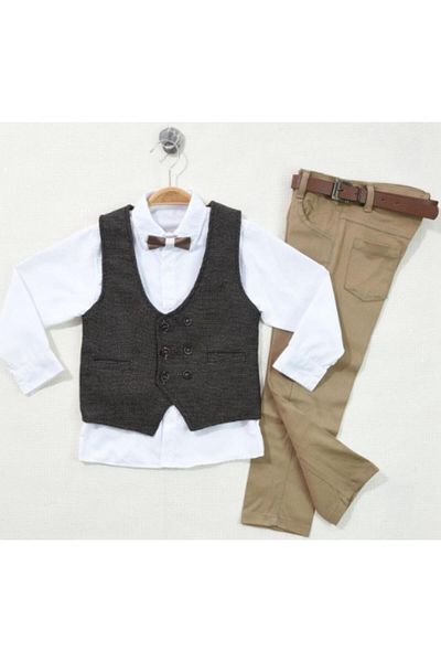 Esterella boy's vest suit / bow tie - vest shirt pants suit